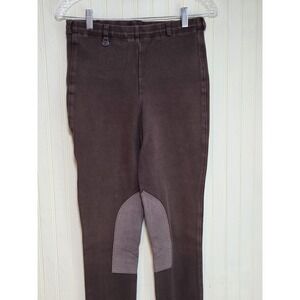 On Course Breeches Womens 30 Brown Knee Patch‎ Equestrian Riding Pants